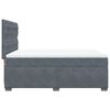 vidaXL Box Spring Bed with Mattress Dark Grey 140x190 cm Velvet