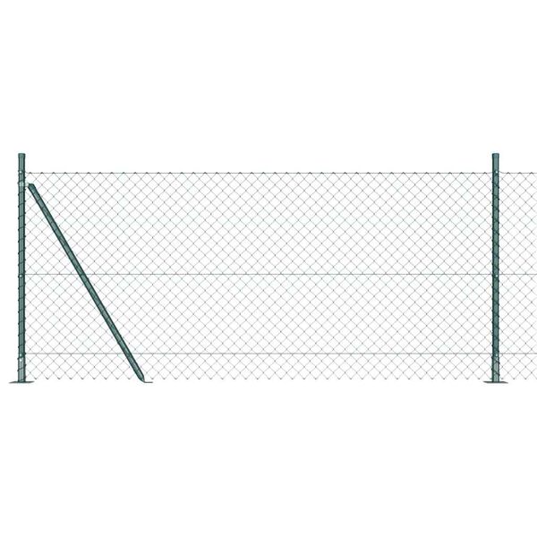 vidaXL Fence Post Green 25 x 1 m (40 x 40 mm mesh) Steel and PVC