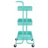 vidaXL 3-Tier Kitchen Trolley Turquoise 42x35x85 cm Iron and ABS