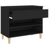 vidaXL Shoe Cabinet Black 70x36x60 cm Engineered Wood