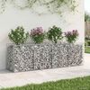 vidaXL Gabion Raised Bed Silver 200 x 50 x 60 cm Galvanised Steel
