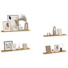 vidaXL Wall Shelf with Shelf 4 pcs Beige 80 x 9 x 3 cm Engineered Wood
