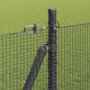 vidaXL Fence Post Grey 50 x 1.4 m (12 x 12 mm mesh) Steel and PVC