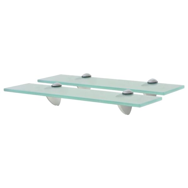 vidaXL Floating Shelves 2 pcs Glass 40x20 cm 8 mm