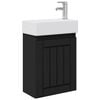 vidaXL Bathroom Vanity Unit with Tap Black 45.5 x 25.5 x 84 cm