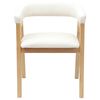 vidaXL Dining Chairs 2 pcs Natural 54 x 57 x 73 cm Solid Rubber Wood