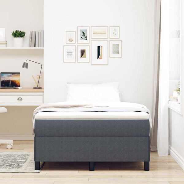 vidaXL Bed Frame Dark grey 120 x 200 cm Corduroy fabric