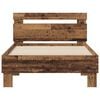 vidaXL Bed Frame with Headboard Old Wood 98.5 x 200 cm Engineered Wood