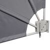 vidaXL Collapsible Balcony Side Awning Grey 140x140 cm