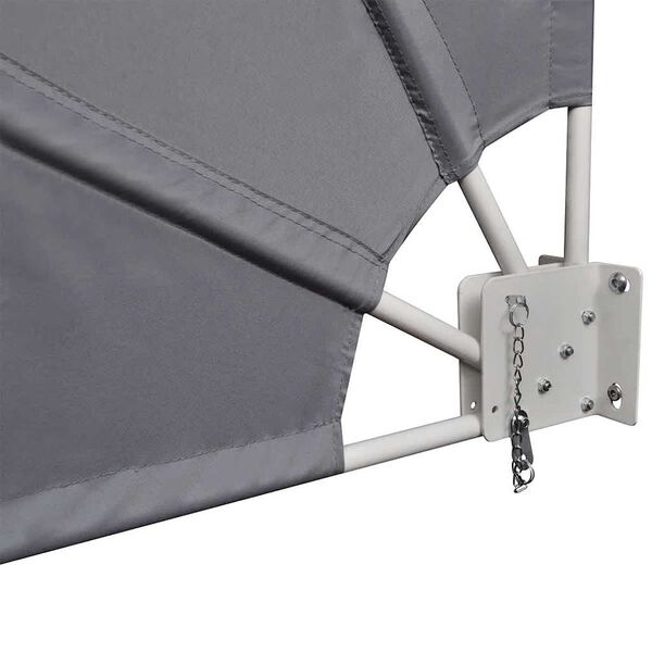 vidaXL Collapsible Balcony Side Awning Grey 140x140 cm