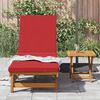 vidaXL Sun Lounger Reclining Brown 63 x 199 x 85cm Solid Acacia wood