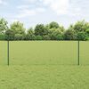 vidaXL Fence with Post Green 1 x 50 m Steel and PVC