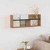 vidaXL Magazine Rack Artisan Oak 80 x 12 x 30 cm Engineered Wood