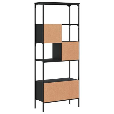 vidaXL Bookcase 5-Tier Black 76x33x188.5 cm Engineered Wood