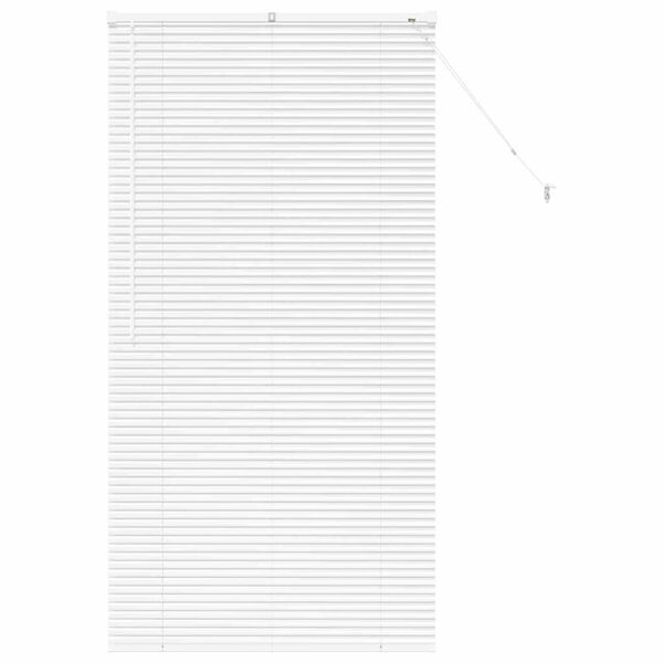 vidaXL Window Blind with Curtains Manual White Aluminium