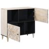 vidaXL Sideboard with Storage White 80 x 33.5 x 75 cm Solid Mango Wood