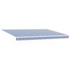 vidaXL Retractable Awning Manual Blue and White 400 x 300 cm