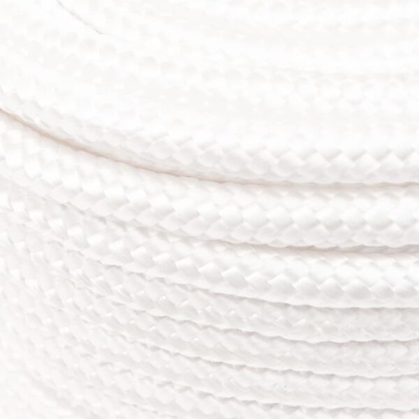 vidaXL Boat Rope Full White 12 mm 50 m Polypropylene