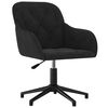 vidaXL Dining Chair 2 pcs Black 55 x 59.5 x 77 cm Velvet