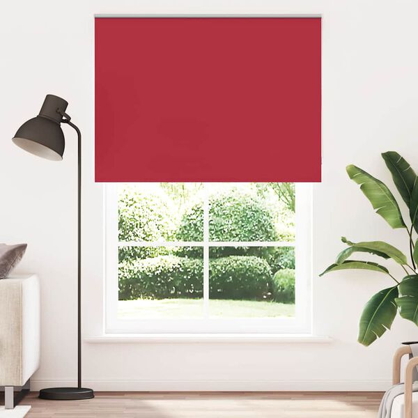 vidaXL Roller Blind Blackout Red 155x230 cm Fabric Width 151.6 cm Polyester