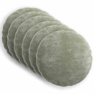 vidaXL Cushion Cover 6 pcs HEERLEN Green &Oslash; 60 cm Chenille Fabric