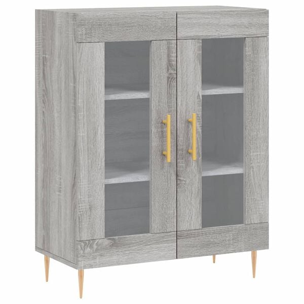 vidaXL Sideboard Grey Sonoma 69.5x34x90 cm Engineered Wood