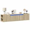 vidaXL TV Wall Cabinet with LED Sonoma Oak 180x31x39.5 cm