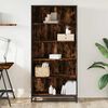 vidaXL Bookcase Smoked Oak 80.5x35x170.5 cm Engineered Wood