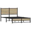vidaXL Metal Bed Frame without Mattress Sonoma Oak 120x200 cm