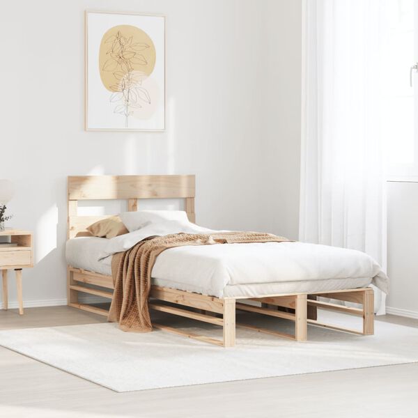 vidaXL Bed Frame without Mattress 100x200 cm Solid Wood Pine