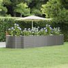 vidaXL Garden Raised Bed Grey 367x140x68 cm Galvanised Steel