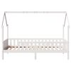 vidaXL Kids' House Bed Frame without Mattress White 90x190 cm Single Pine