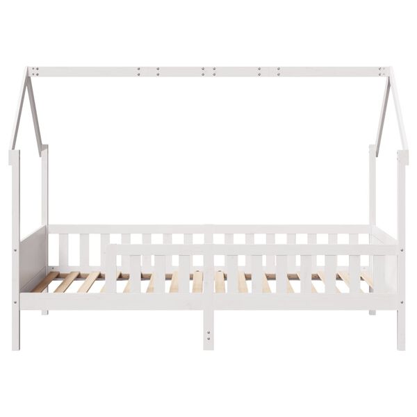 vidaXL Kids' House Bed Frame without Mattress White 90x190 cm Single Pine