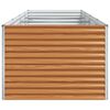 vidaXL Garden Raised Bed 390 x 100 x 68 cm Galvanised Steel