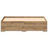 vidaXL Bed Frame with Drawer Artisan Oak 140 x 190 cm Engineered Wood