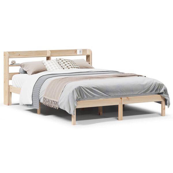 vidaXL Bed Frame without Mattress 140x200 cm Solid Wood Pine