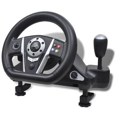 Gaming Racing Wheel for PS2/PS3/PC Black