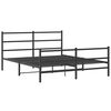 vidaXL Metal Bed Frame without Mattress with Footboard&nbsp;Black 160x200cm