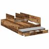 vidaXL Storage Bed Frame with Drawer Old Wood 120 cm Engineered Wood