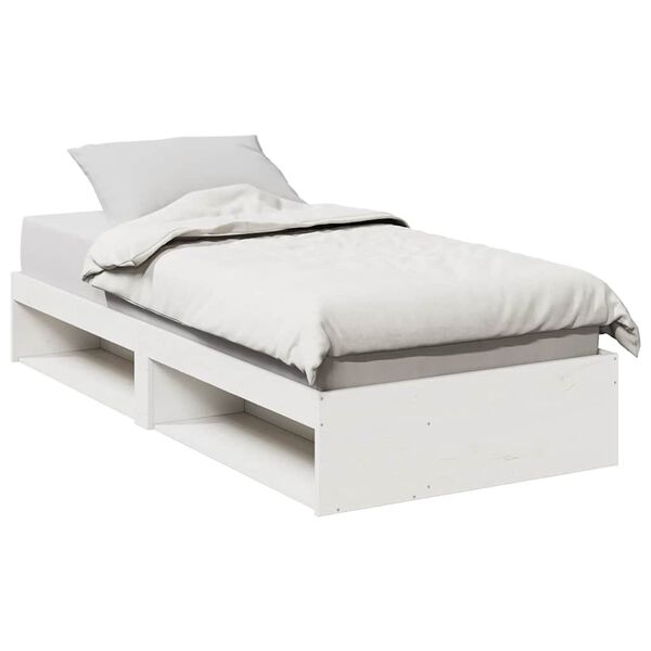 vidaXL Day Bed without Mattress White 100x200 cm Solid Wood Pine