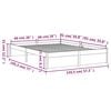 vidaXL Bed Frame without Mattress Grey Solid Wood 140x190 cm
