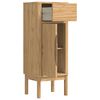 vidaXL Bathroom Cabinet with Drawer FLORO Wax Brown 35 x 30 x 90 cm