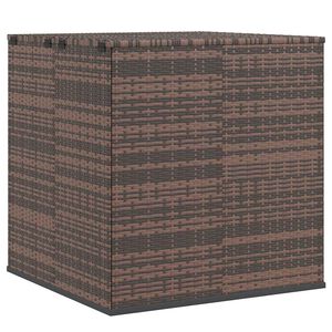 vidaXL Garden Cushion Box PE Rattan 100x97,5x104 cm Brown