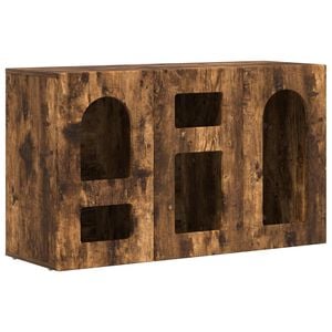 vidaXL Sideboard Smoked Oak 100 x 35 x 59 cm Engineered Wood