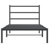 vidaXL Metal Bed Frame without Mattress with Headboard Black 107x203cm