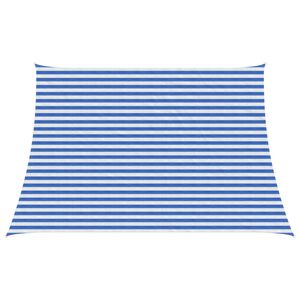 vidaXL Sunshade Sail Blue and White 4 / 5 x 3 m HDPE