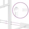 vidaXL Metal Bed Frame without Mattress with Footboard White 193x203cm