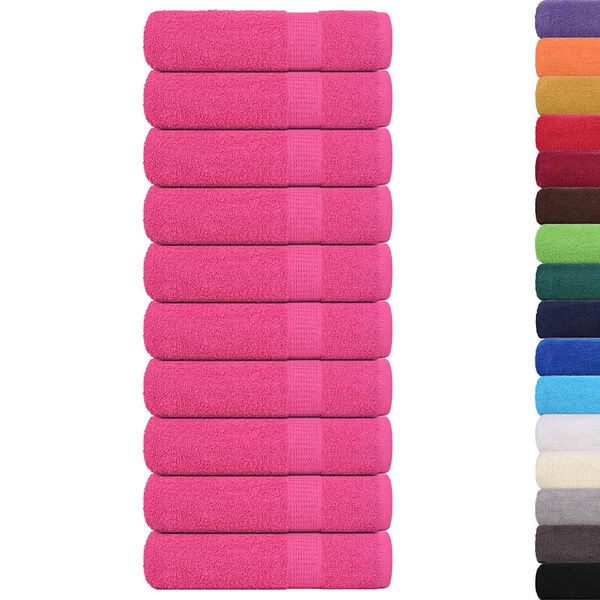 vidaXL Shower Towels "FROGN" 10 pcs Pink 70x140 cm 360 gsm