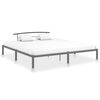 vidaXL Bed Frame without Mattress Grey Metal 200x200 cm