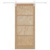 vidaXL Sliding Door Brown 93 x 211 cm Solid Pine Wood